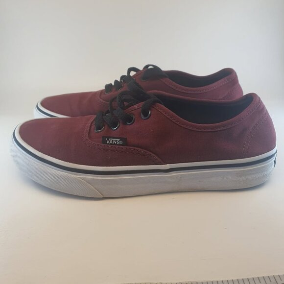 Vans Authentic Burgundy Unisex Low Top Size Women's 7 Men's 5.5 - Picture 4 of 7